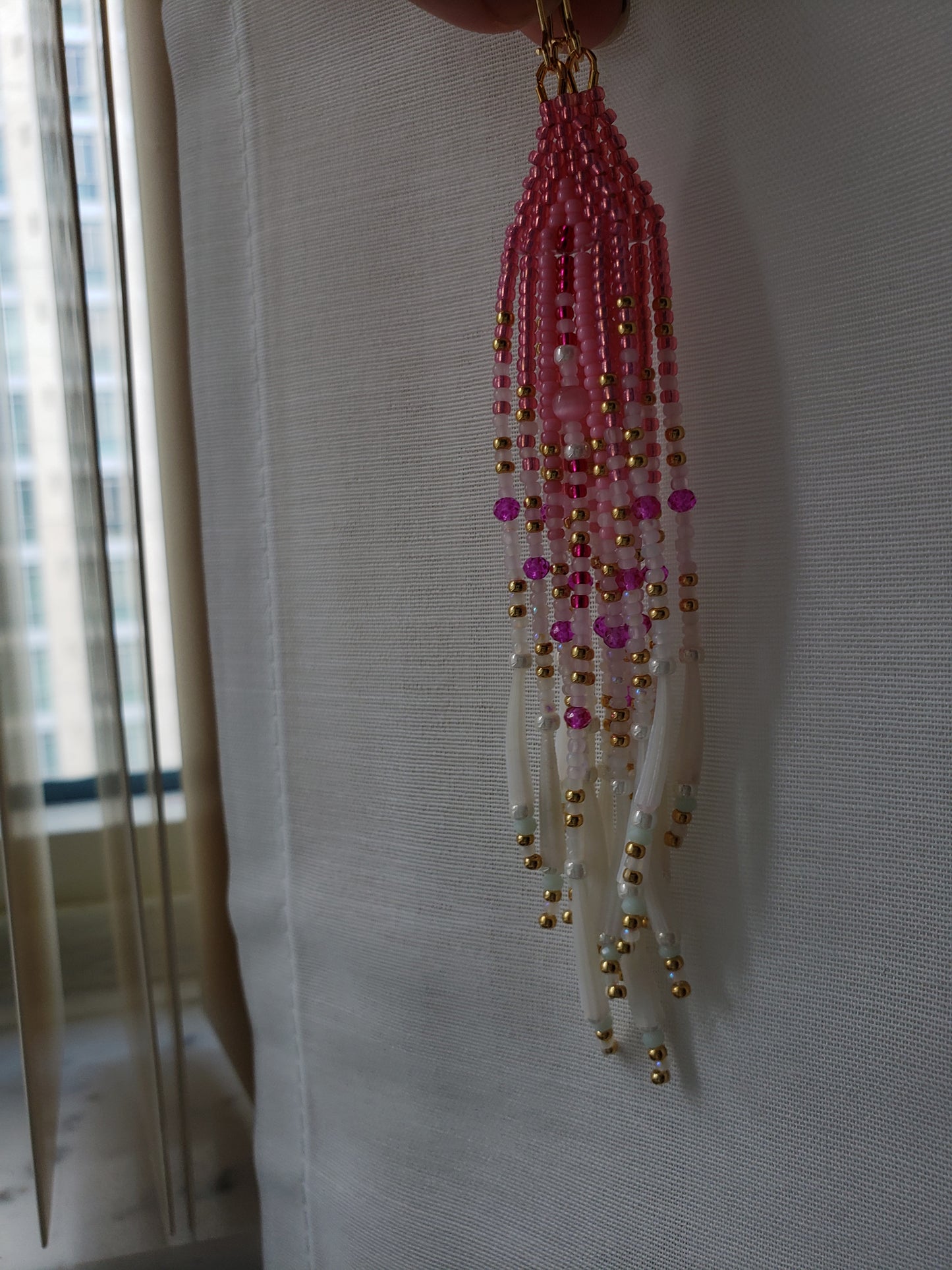 Pink Dentalium Fringe