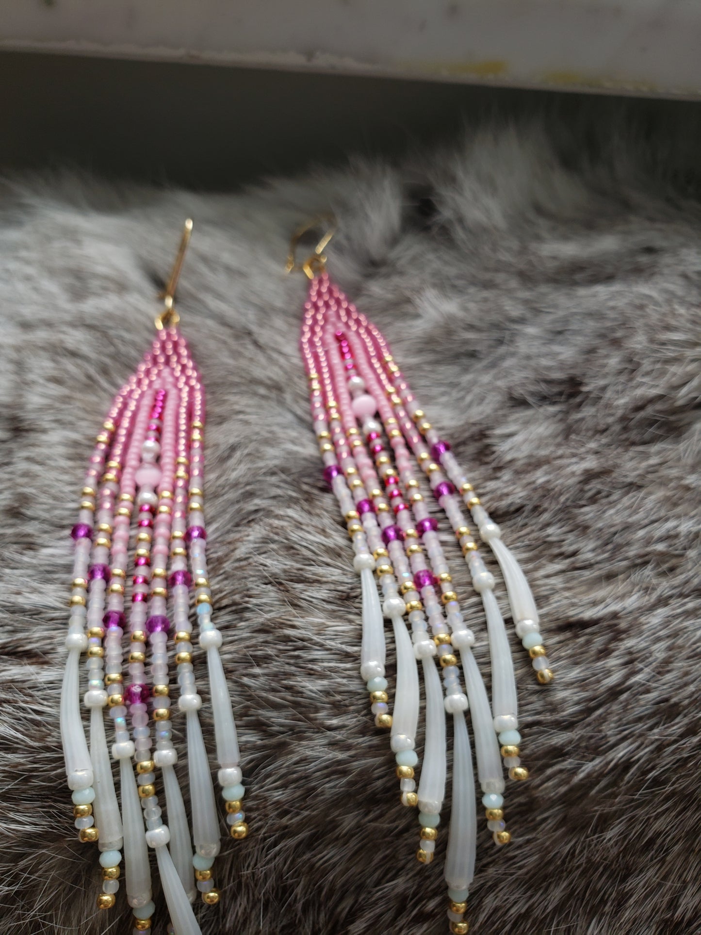 Pink Dentalium Fringe