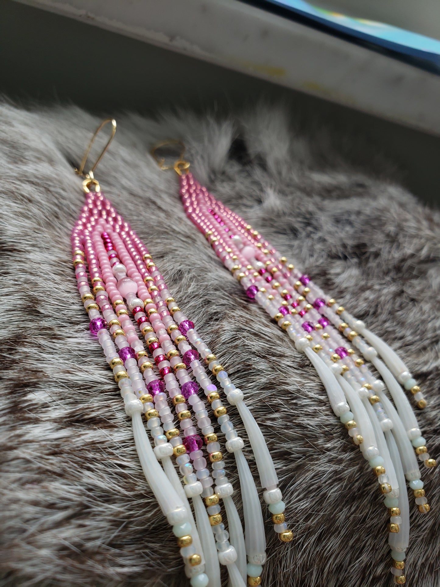 Pink Dentalium Fringe