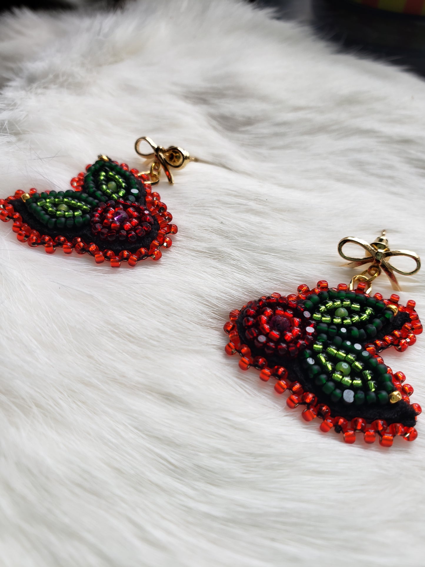 Berry Bow Earrings
