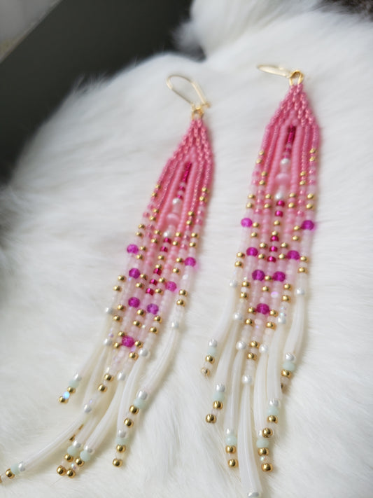 Pink Dentalium Fringe
