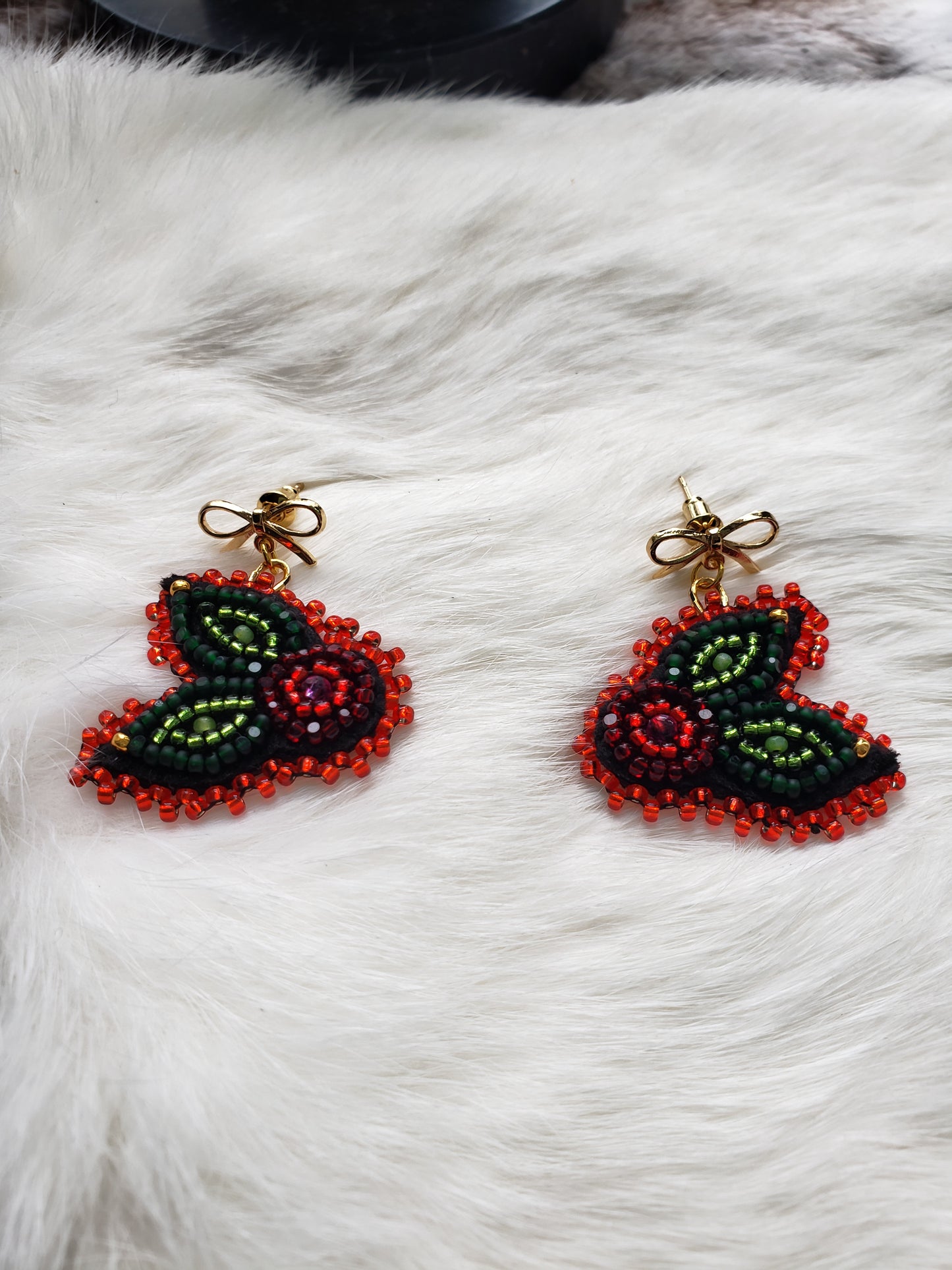 Berry Bow Earrings
