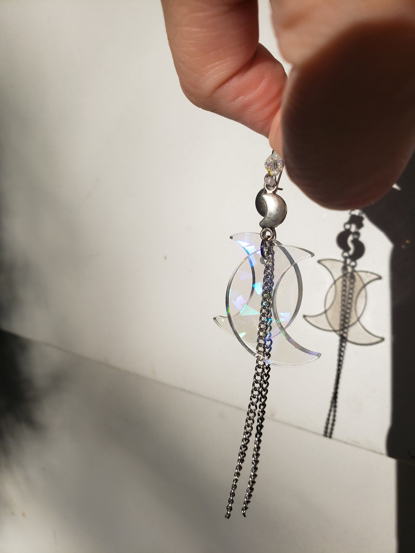 Rainbow Moon Earrings