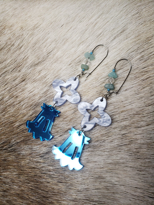Kidney Hook Bluebell Earrings